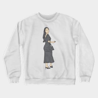 Black Dress Women Crewneck Sweatshirt